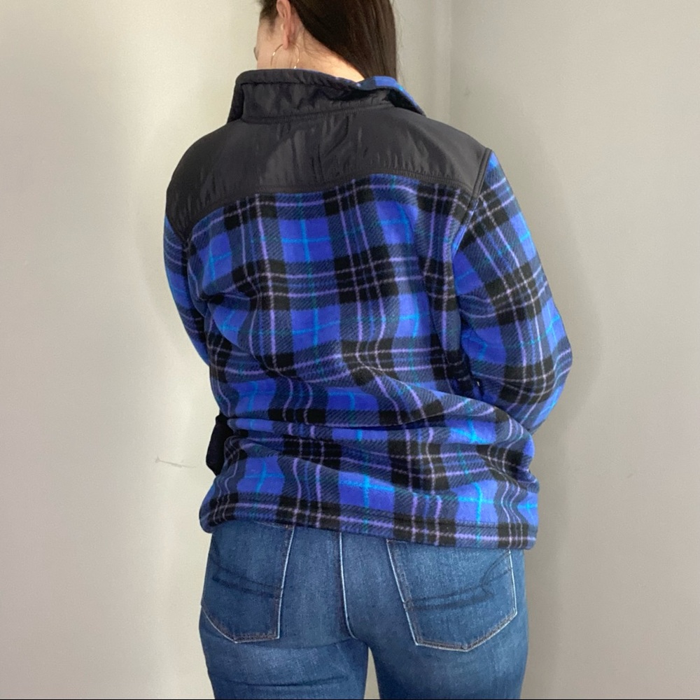 Vintage Sigrid Olsen Sport Gorpcore Fleece Plaid Pullover Jacket Size Small - Picture 11 of 14